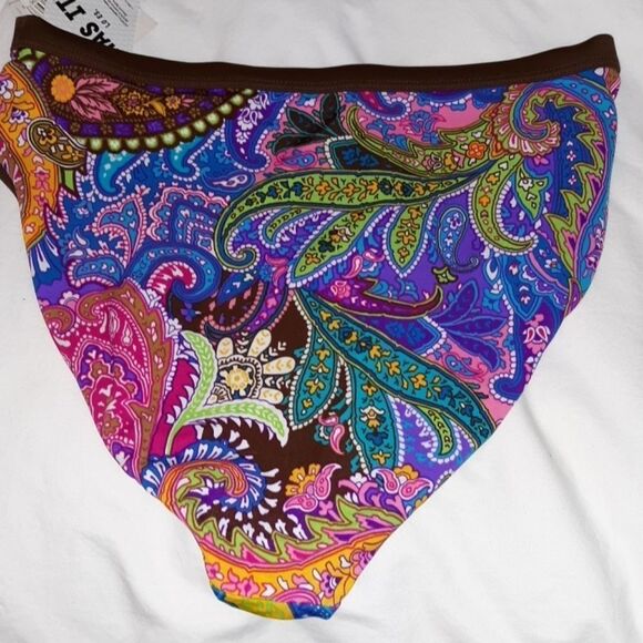 NWT Islander Paisley Bikini‎ Size 14 Top 12 Bottom - Picture 6 of 8